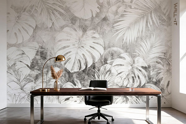 Fototapeta Loft Foliage – monstera na betonie GD101 – Wall-It