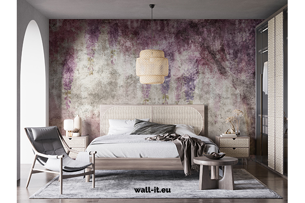 Fototapeta Wisteria na betonie GD75 – Wall-It