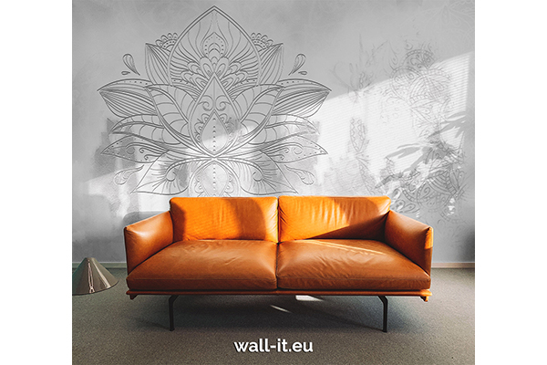 Fototapeta Szara mandala MNDL14 – Wall-It