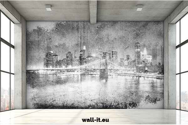 Fototapeta New York na betonie WA88 – Wall-It